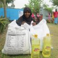 Sultana in Bangladesh receives food pack to feed her family during Ramadan